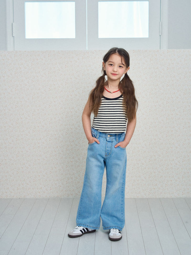 A-Market - Korean Children Fashion - #kidsstore - Regicgi Denim Pants - 4