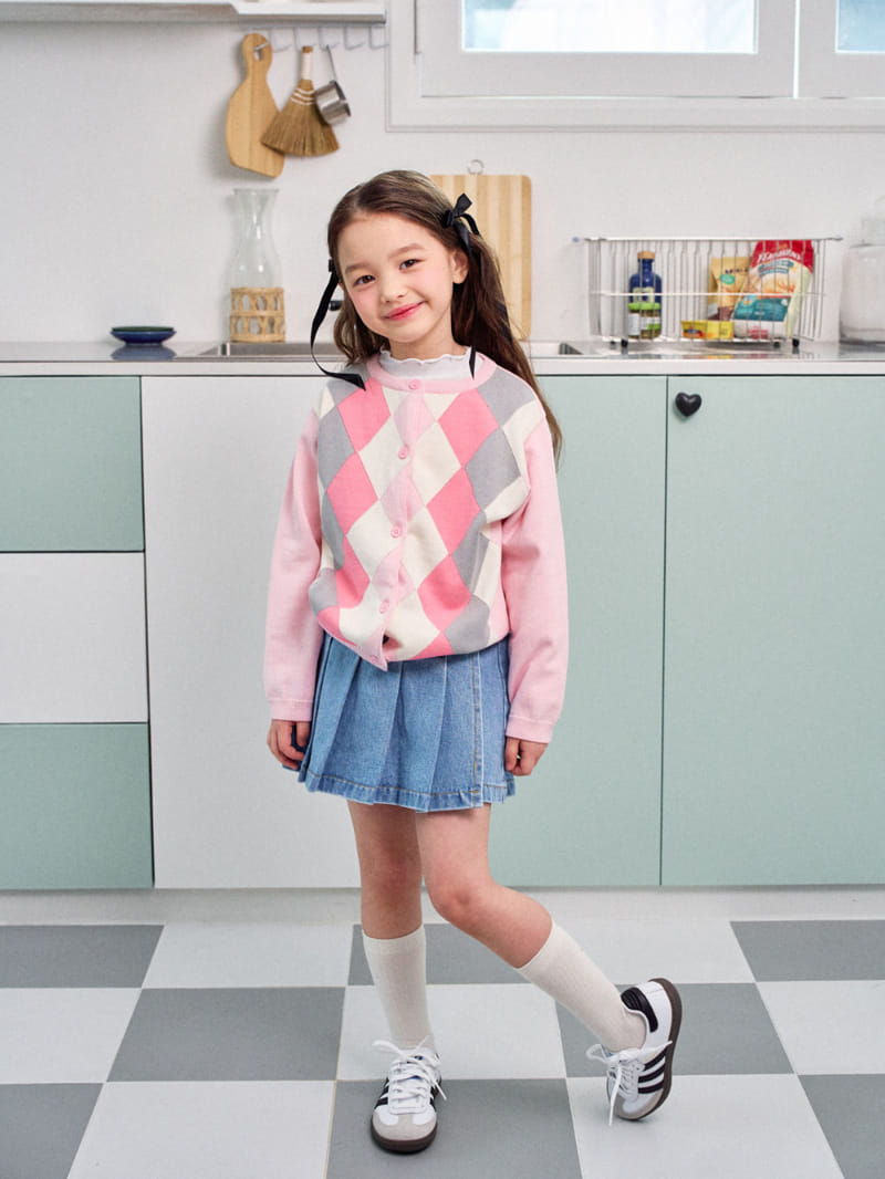 A-Market - Korean Children Fashion - #kidzfashiontrend - Denim Wrinkle Skirt - 3