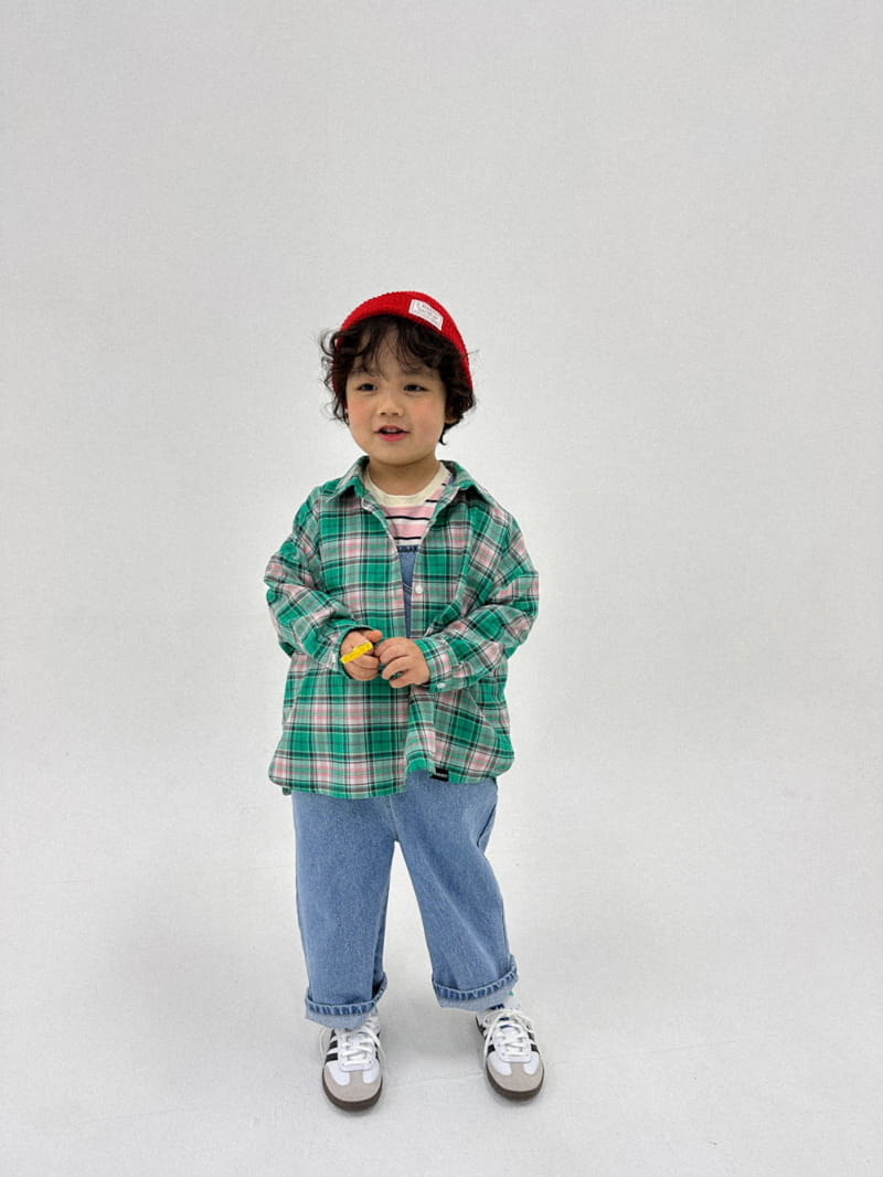 A-Market - Korean Children Fashion - #littlefashionista - Big Check Shirt - 2