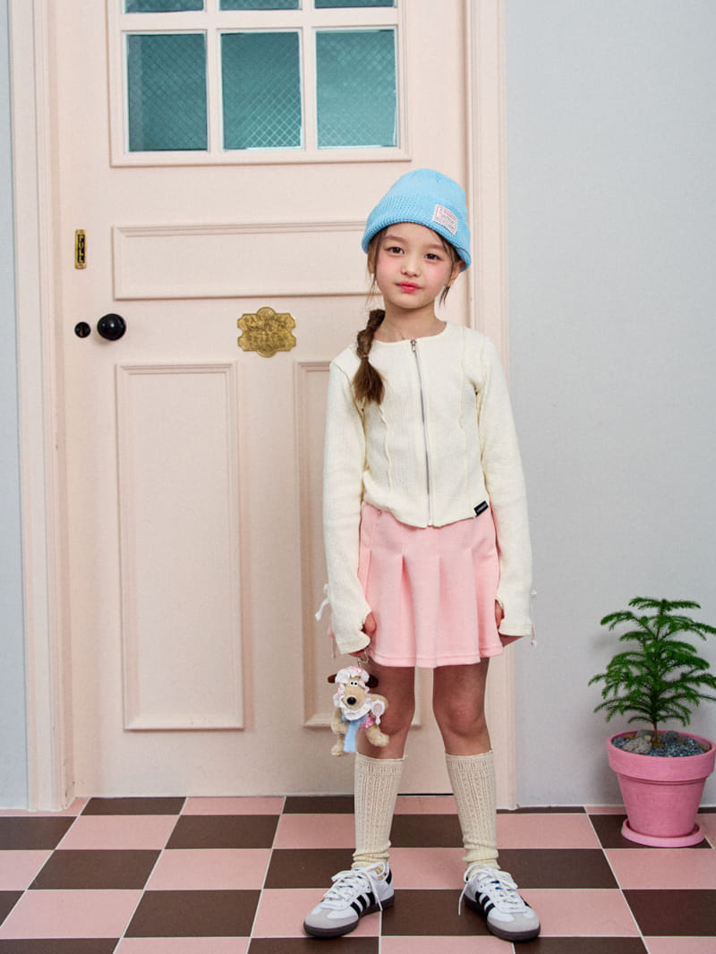 A-Market - Korean Children Fashion - #littlefashionista - Wave Knit Zip Up - 3