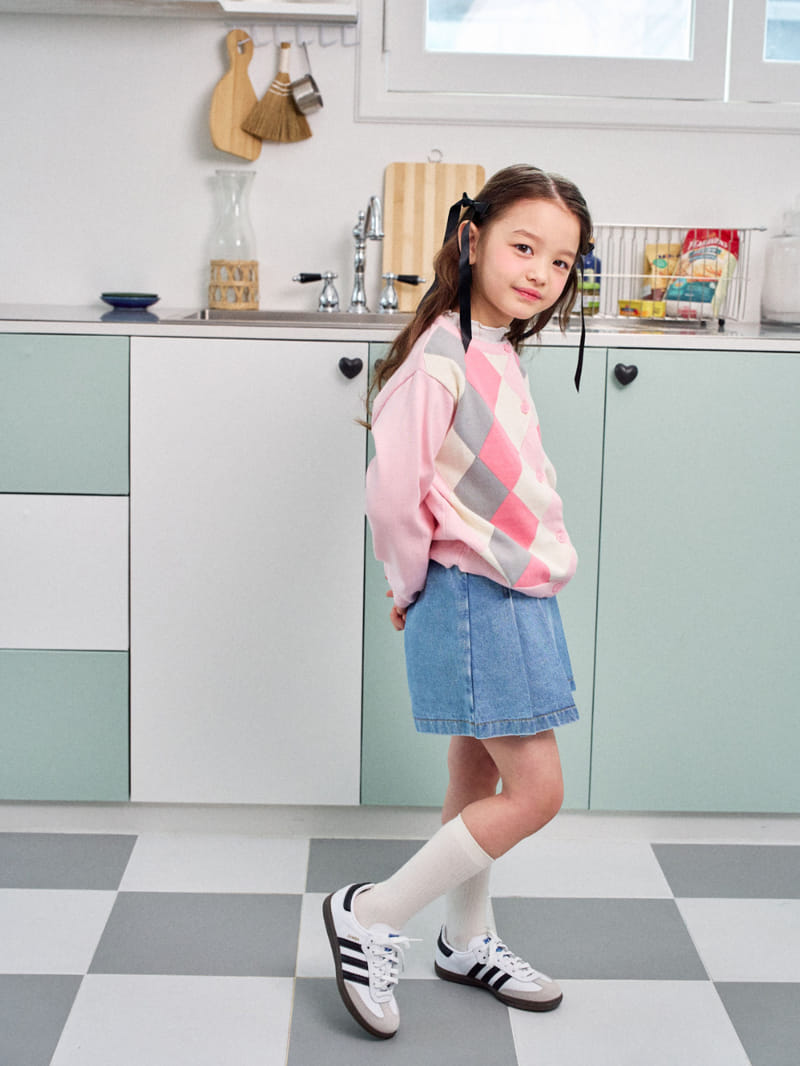 A-Market - Korean Children Fashion - #littlefashionista - Denim Wrinkle Skirt - 5