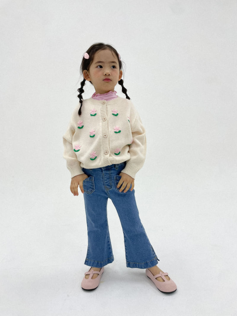 A-Market - Korean Children Fashion - #minifashionista - Slit Denim Boots Cut - 11