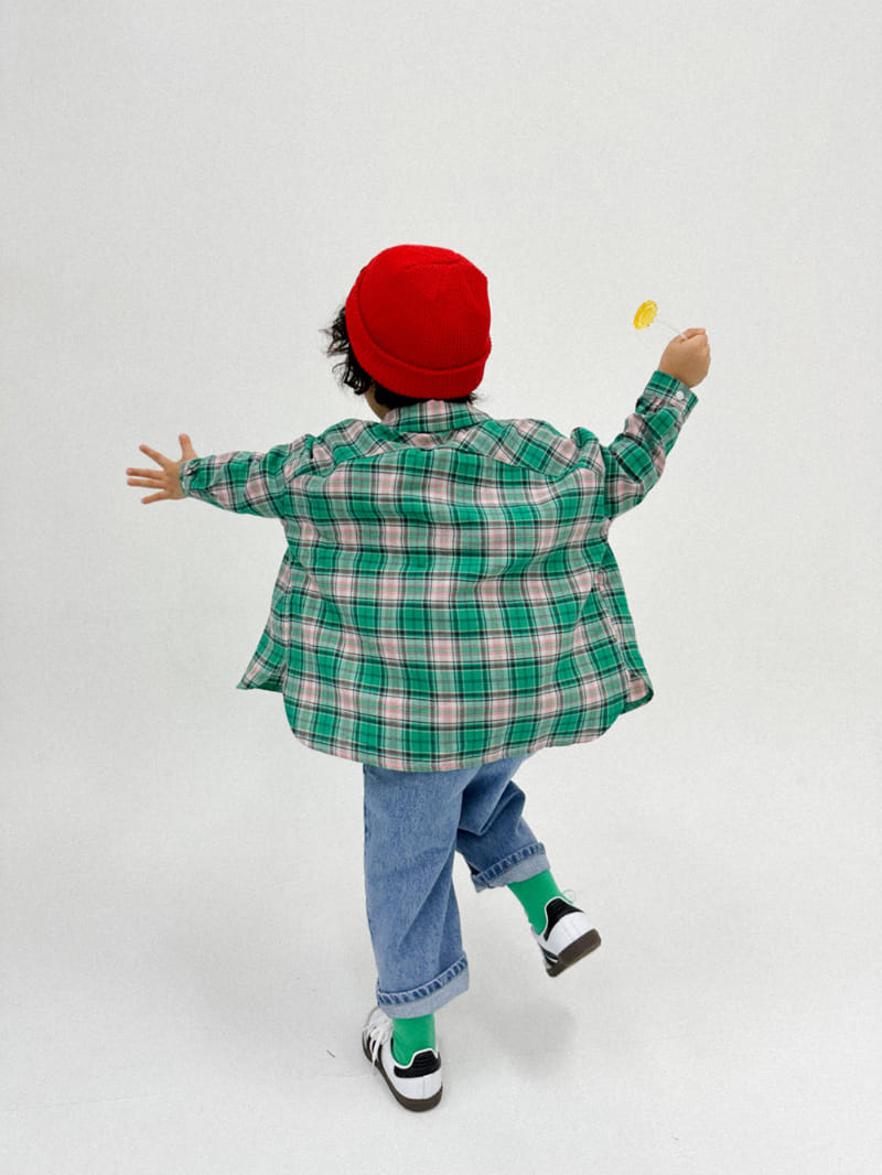 A-Market - Korean Children Fashion - #prettylittlegirls - Big Check Shirt - 5