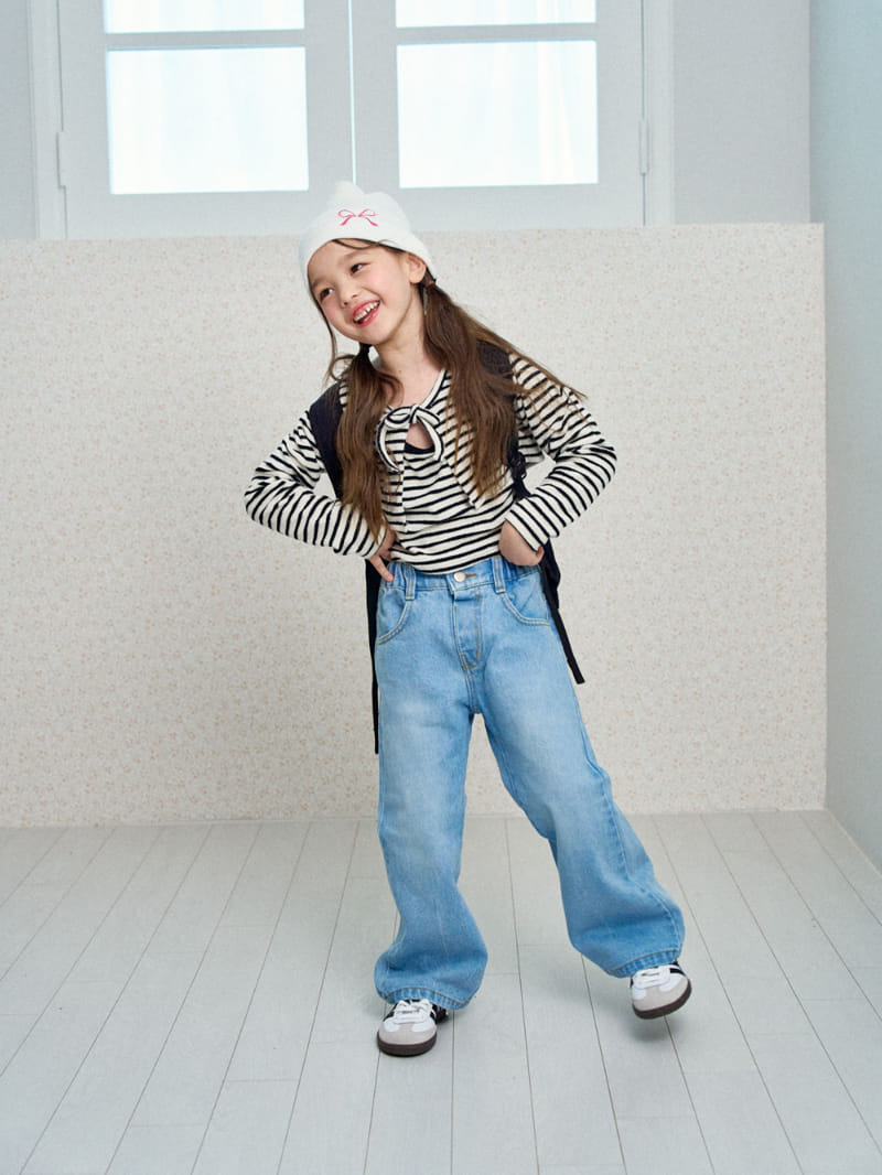 A-Market - Korean Children Fashion - #prettylittlegirls - Regicgi Denim Pants - 9