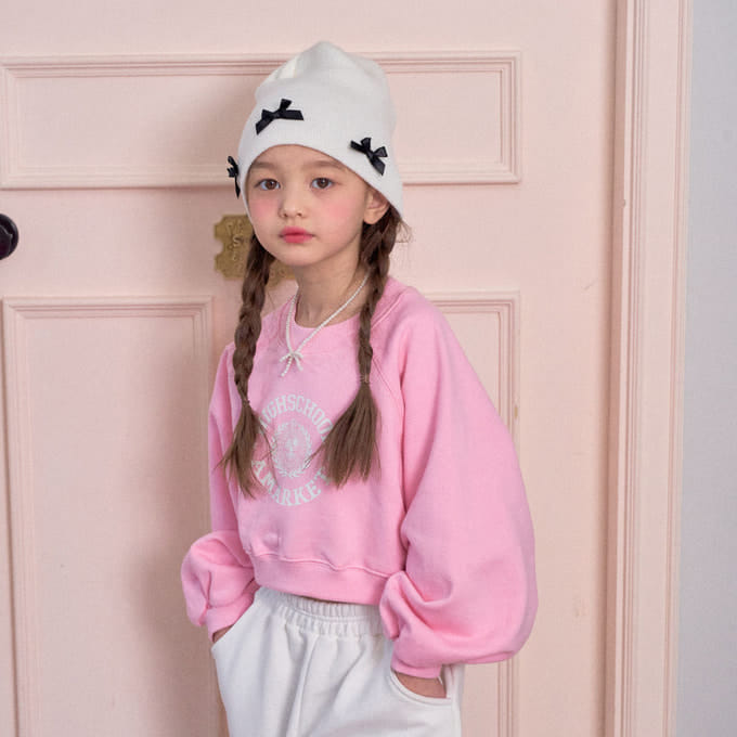A-Market - Korean Children Fashion - #prettylittlegirls - School Crop Sweatshirt