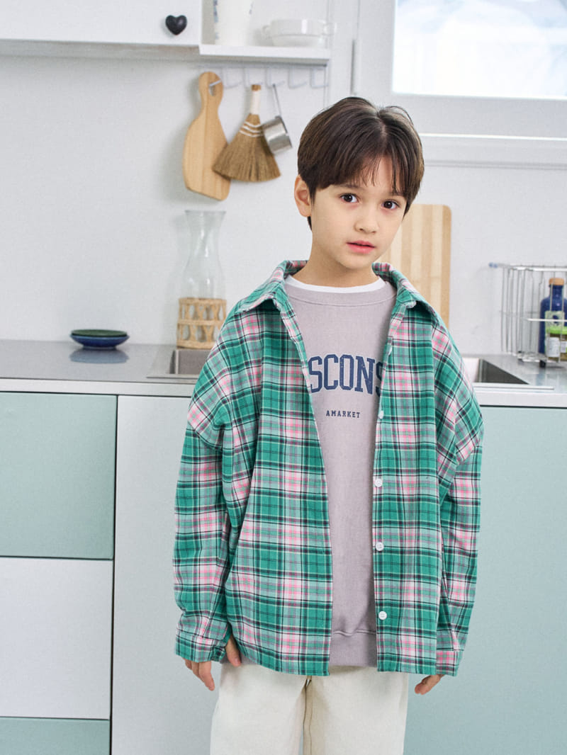 A-Market - Korean Children Fashion - #stylishchildhood - Big Check Shirt - 8
