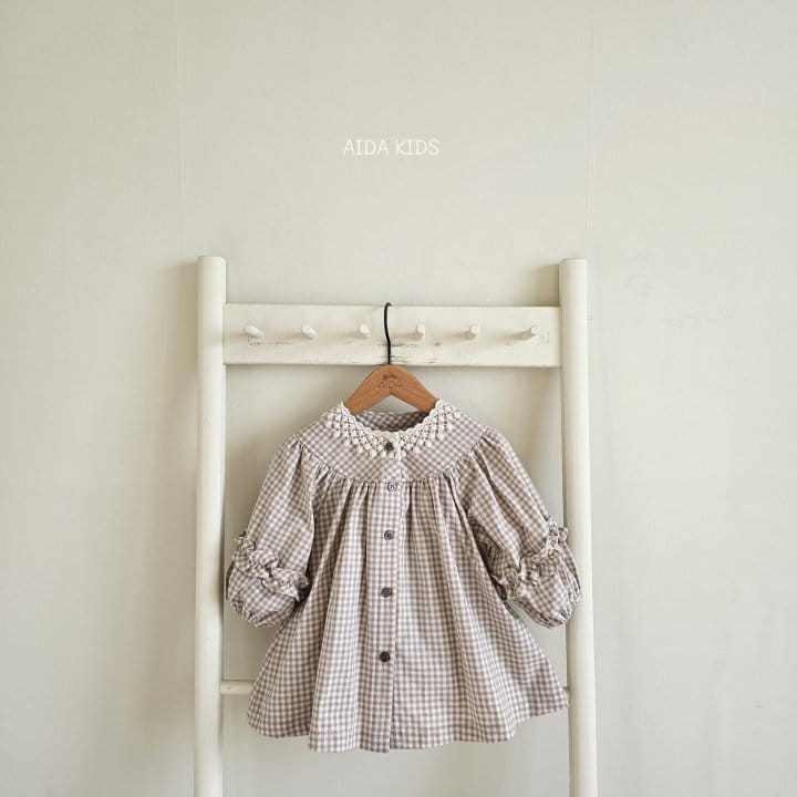 Aida - Korean Children Fashion - #Kfashion4kids - New Check Frill One-Piece - 2