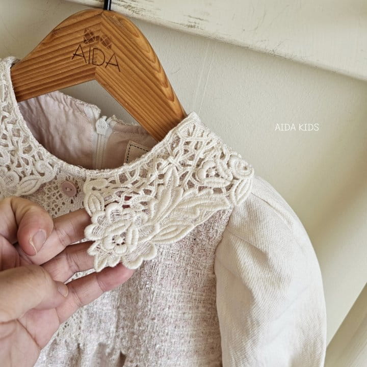 Aida - Korean Children Fashion - #childofig - Tweed Su Collar One-Piece - 8
