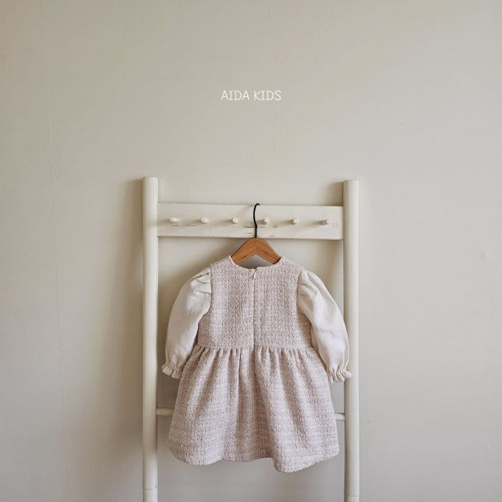 Aida - Korean Children Fashion - #childofig - Tweed Su Collar One-Piece - 9