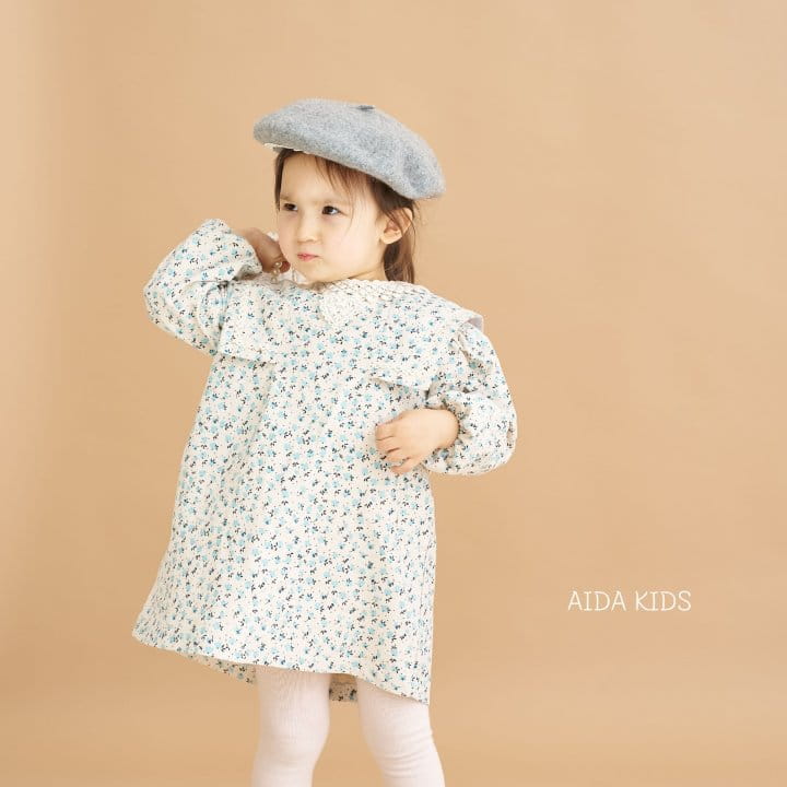 Aida - Korean Children Fashion - #kidsshorts - Blue Pansy Flower One-Piece - 2