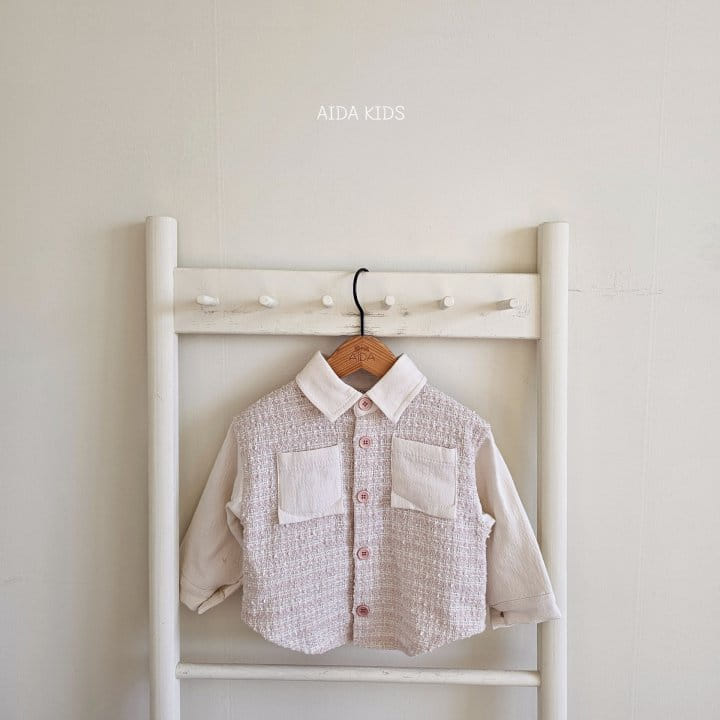Aida - Korean Children Fashion - #littlefashionista - Tweed Shirt - 2