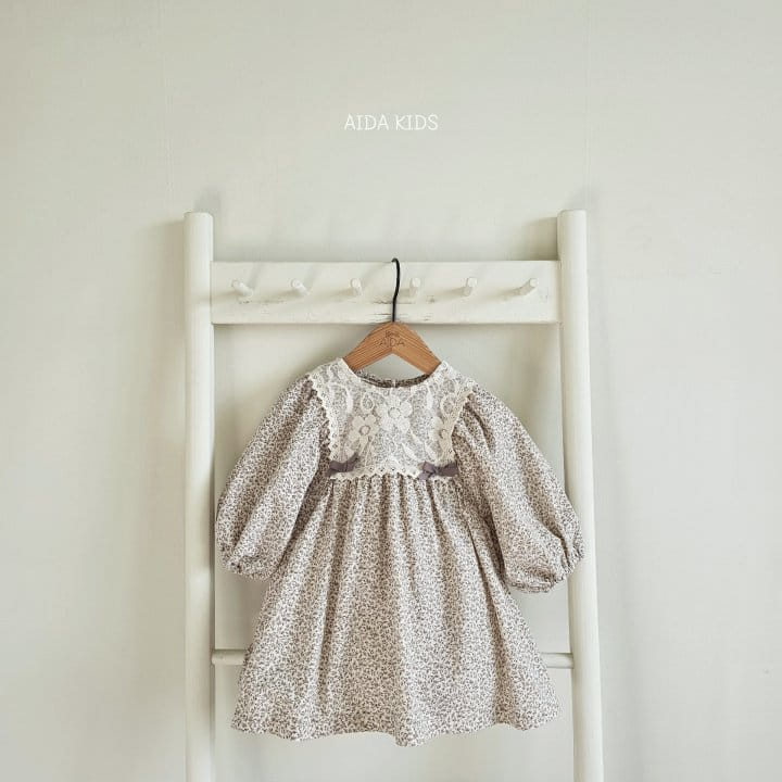 Aida - Korean Children Fashion - #littlefashionista - Spring Flower Lace One-Piece - 5