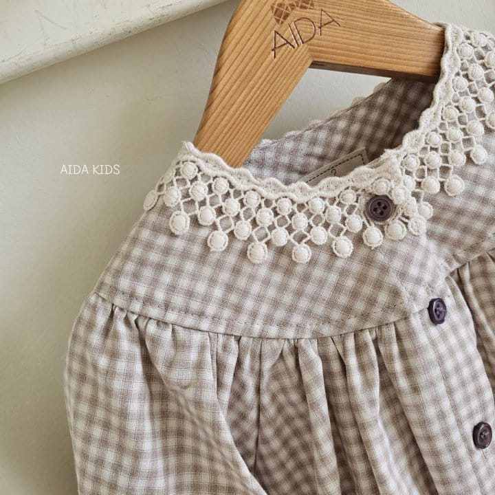 Aida - Korean Children Fashion - #littlefashionista - New Check Frill One-Piece - 3