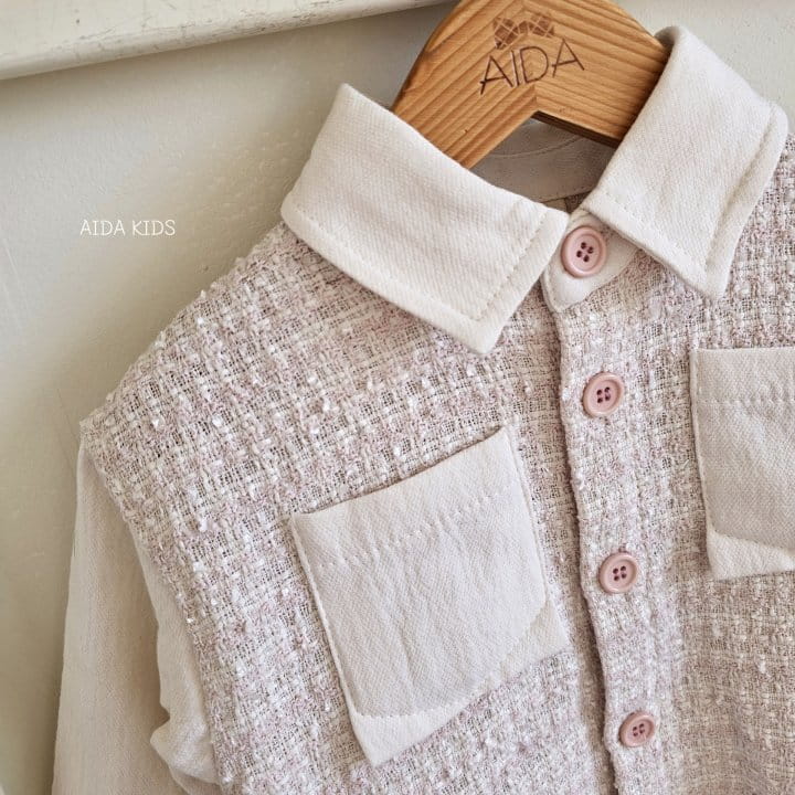 Aida - Korean Children Fashion - #magicofchildhood - Tweed Shirt - 3