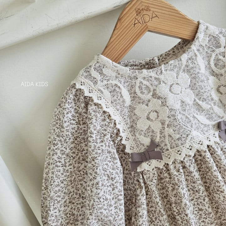 Aida - Korean Children Fashion - #magicofchildhood - Spring Flower Lace One-Piece - 6