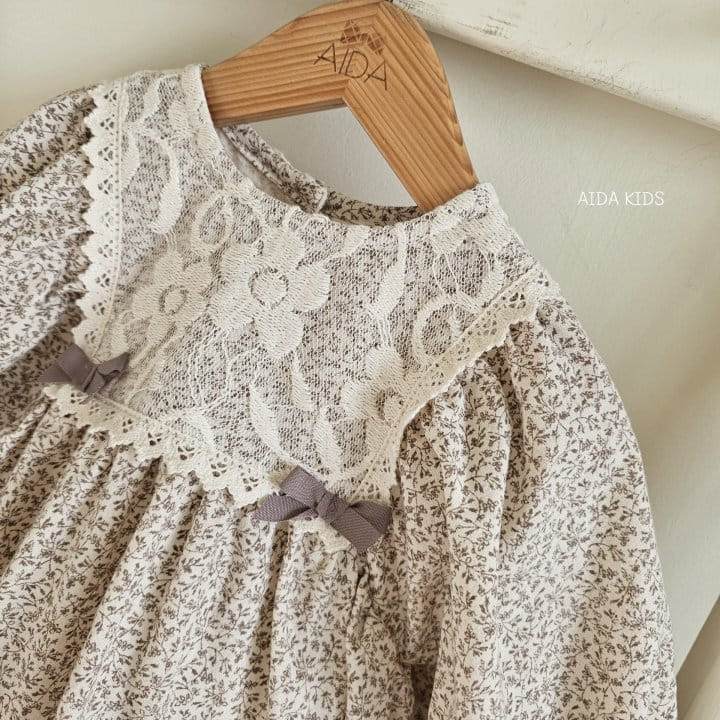 Aida - Korean Children Fashion - #minifashionista - Spring Flower Lace One-Piece - 7