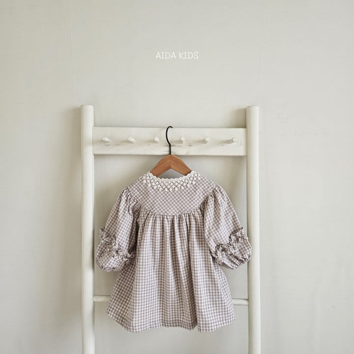 Aida - Korean Children Fashion - #prettylittlegirls - New Check Frill One-Piece - 6