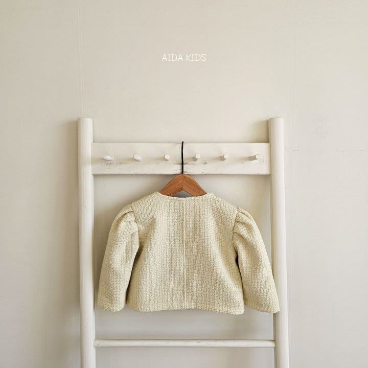 Aida - Korean Children Fashion - #stylishchildhood - Lemon Tweed Jacket  - 7