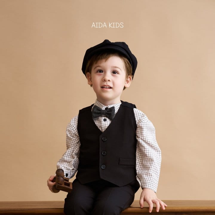 Aida - Korean Children Fashion - #toddlerclothing - Black Vest - 3