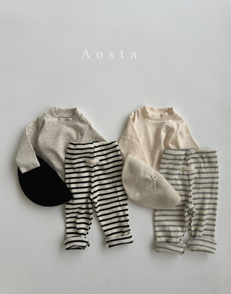 Aosta - Korean Baby Fashion - #babyboutique - Waffle Leggings - 3