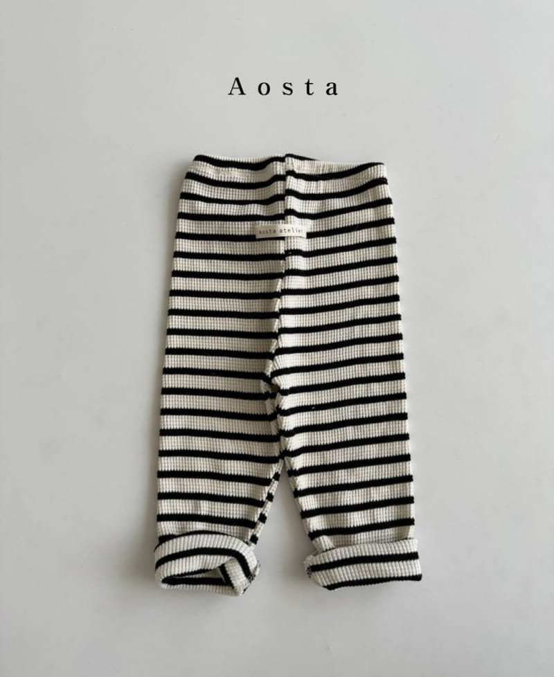 Aosta - Korean Baby Fashion - #babyboutique - Waffle Leggings - 4
