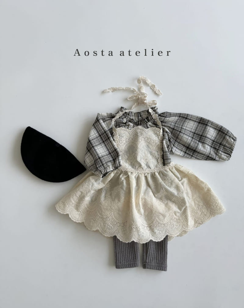 Aosta - Korean Baby Fashion - #babyboutiqueclothing - Re Check Blouse - 8