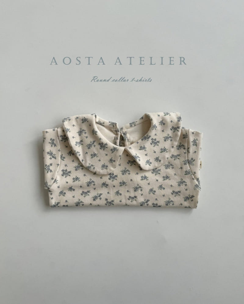 Aosta - Korean Baby Fashion - #babyboutique - Circle Collar Tee - 4