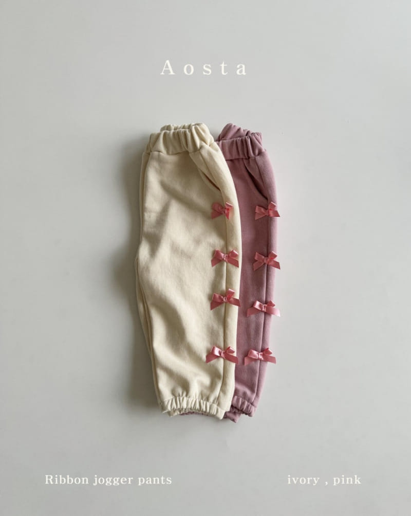 Aosta - Korean Baby Fashion - #babyclothing - Ribbon Jogger Pants