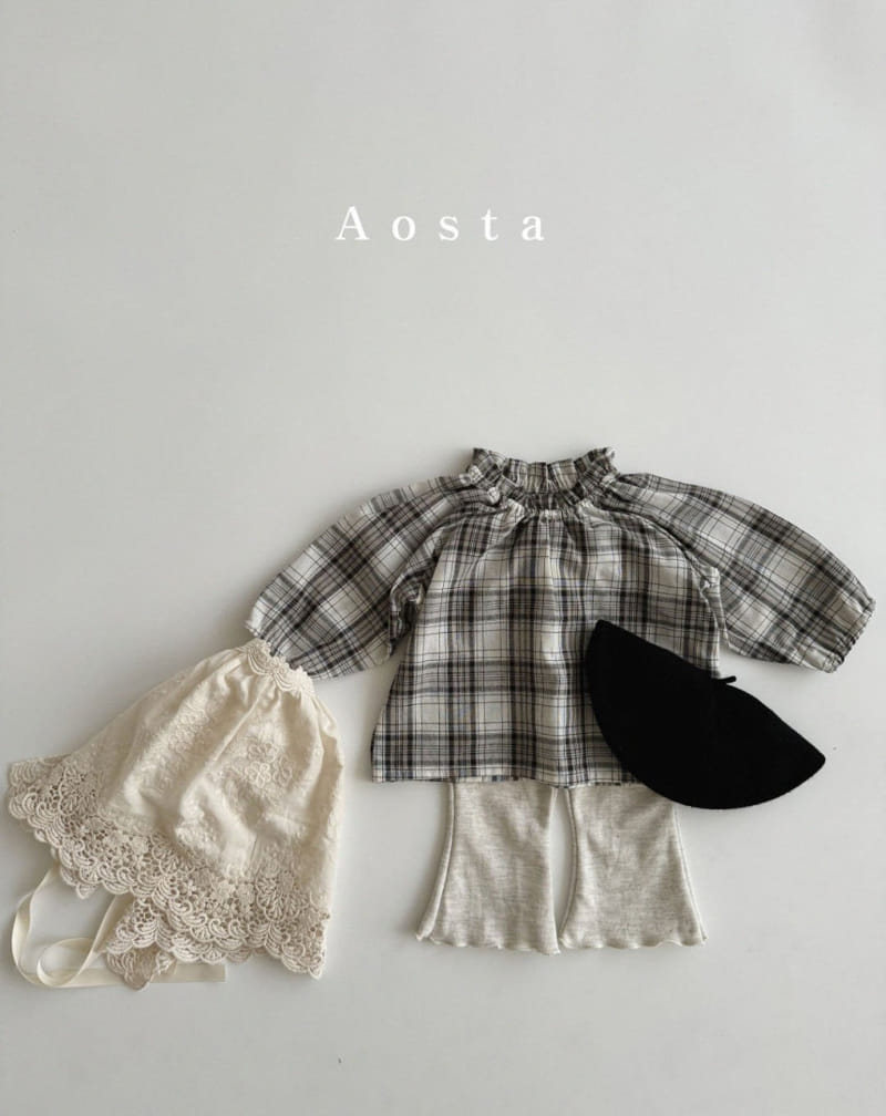 Aosta - Korean Baby Fashion - #babyclothing - Re Check Blouse - 9