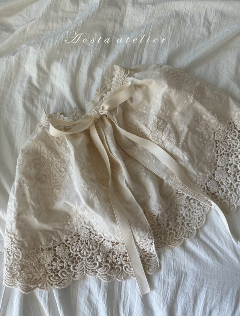 Aosta - Korean Baby Fashion - #babyboutiqueclothing - Lace Apron - 4