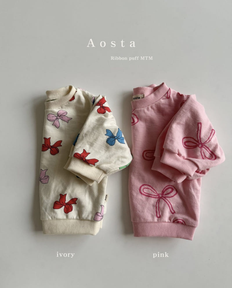 Aosta - Korean Baby Fashion - #babyfashion - Ribbon Sweatshirt