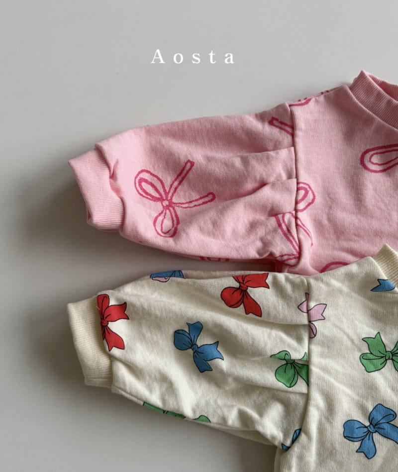 Aosta - Korean Baby Fashion - #babyfever - Ribbon Sweatshirt - 2