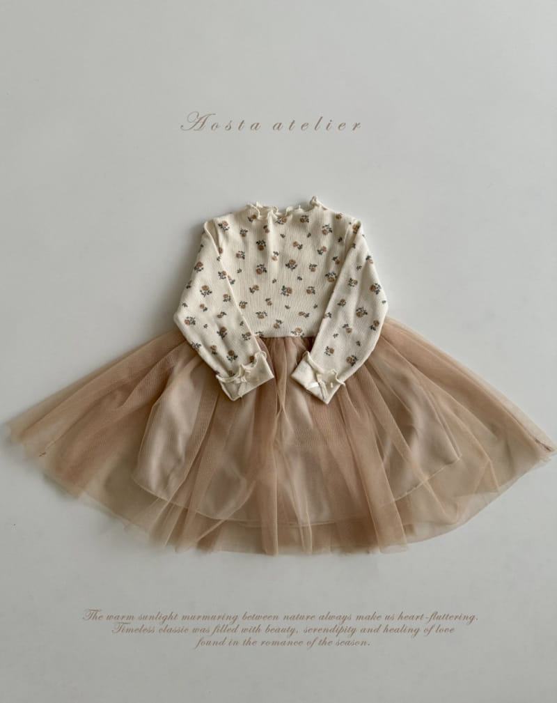 Aosta - Korean Baby Fashion - #babyfever - Camellia One-Piece - 3