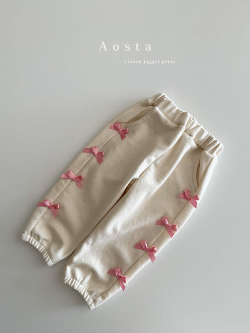 Aosta - Korean Baby Fashion - #babyfever - Ribbon Jogger Pants - 4