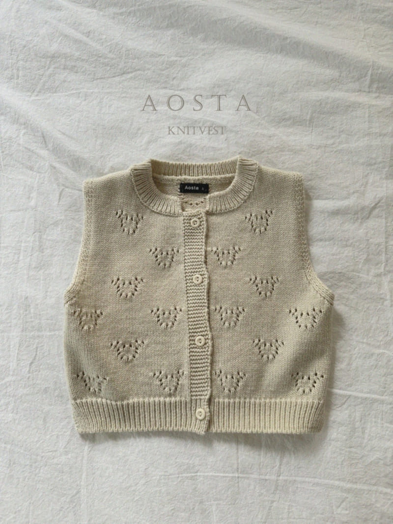 Aosta - Korean Baby Fashion - #babylifestyle - Bear Knit Vest - 2