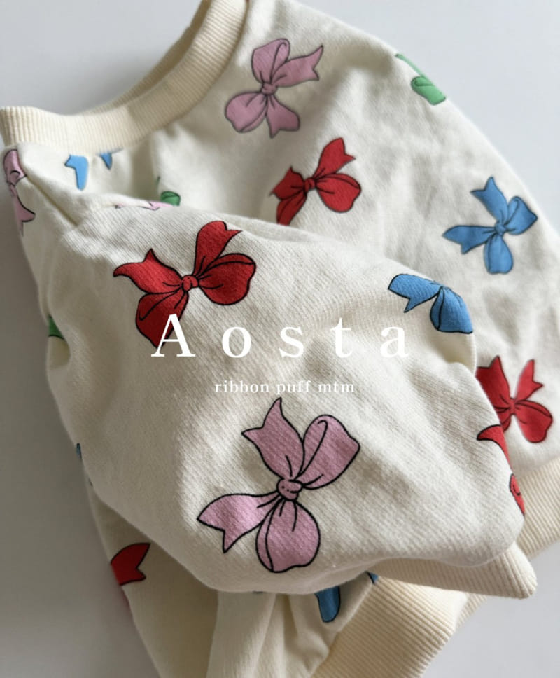 Aosta - Korean Baby Fashion - #babyoninstagram - Ribbon Sweatshirt - 5