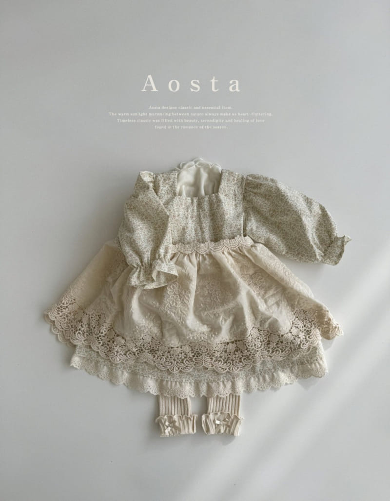 Aosta - Korean Baby Fashion - #babyoninstagram - Lace Apron - 9