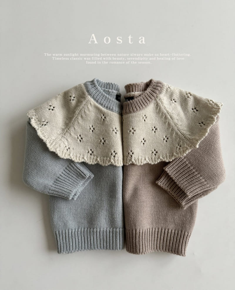 Aosta - Korean Baby Fashion - #babyoninstagram - Cape Knit