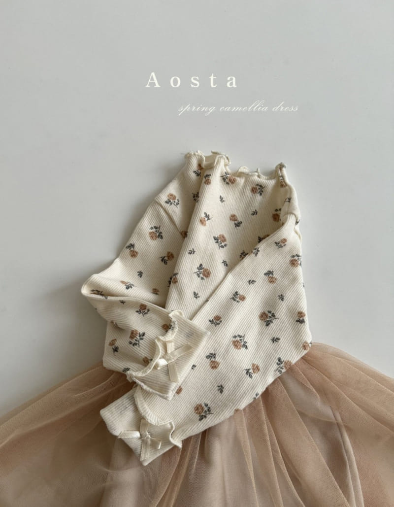 Aosta - Korean Baby Fashion - #babyootd - Camellia One-Piece - 7