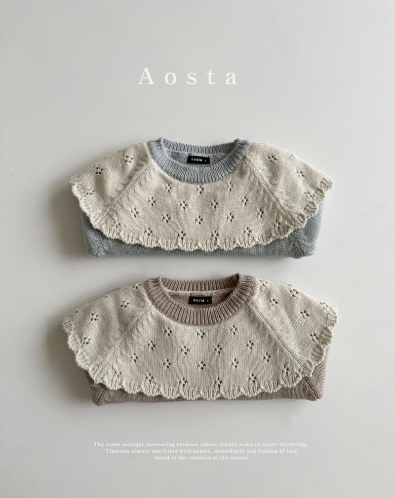 Aosta - Korean Baby Fashion - #babyootd - Cape Knit - 2