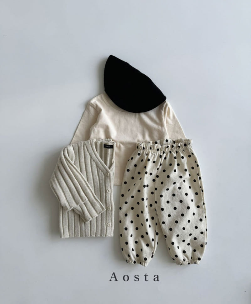 Aosta - Korean Baby Fashion - #babyootd - Bonbong Pants - 10