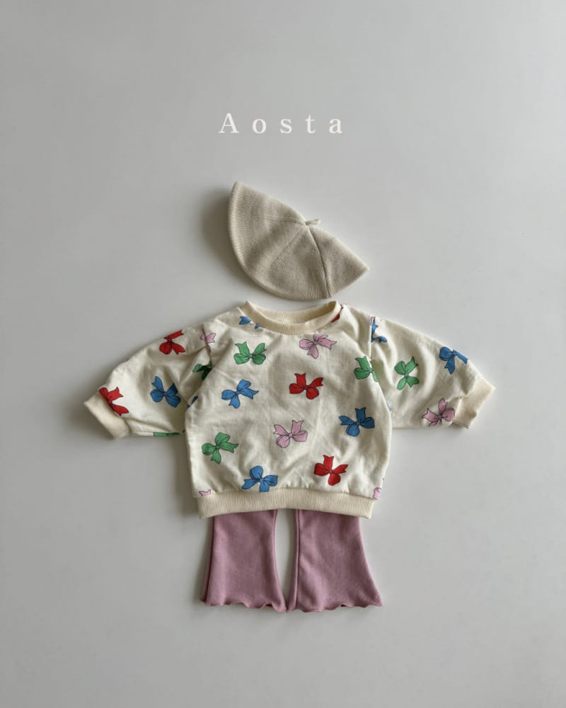 Aosta - Korean Baby Fashion - #babyoutfit - Ribbon Sweatshirt - 8