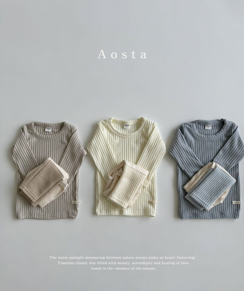 Aosta - Korean Baby Fashion - #babyoutfit - Moist Rib Tee - 6