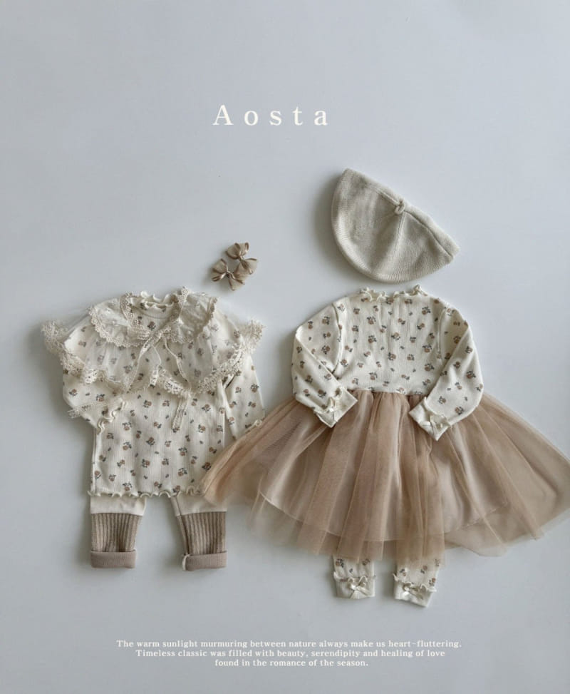 Aosta - Korean Baby Fashion - #babyoutfit - Camellia One-Piece - 8