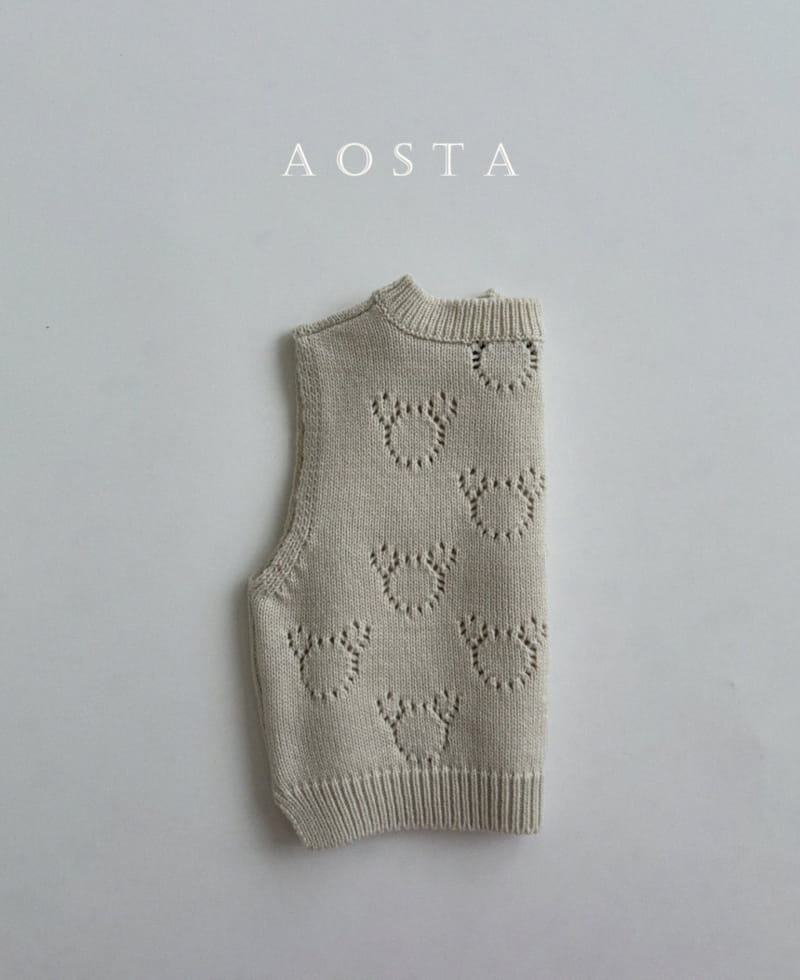 Aosta - Korean Baby Fashion - #babyoutfit - Bear Knit Vest - 5