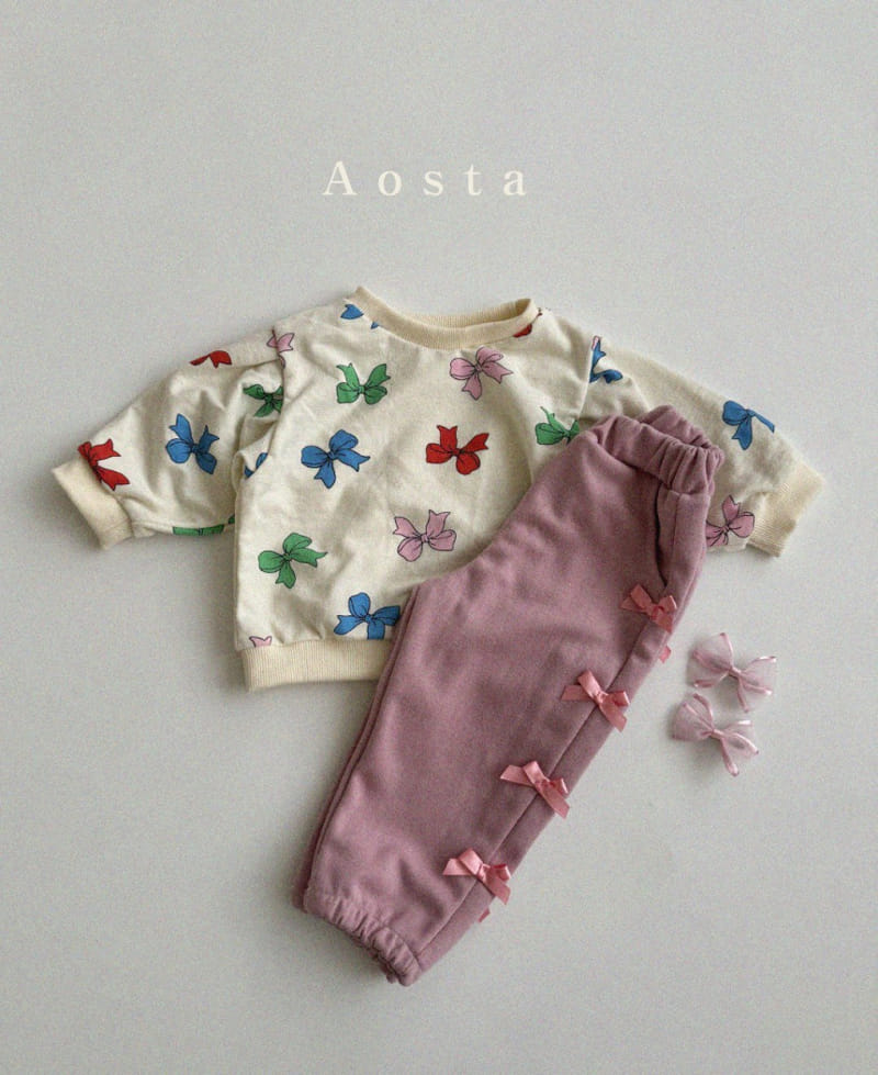 Aosta - Korean Baby Fashion - #babywear - Ribbon Sweatshirt - 9