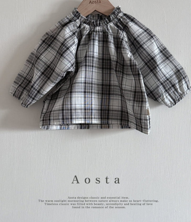 Aosta - Korean Baby Fashion - #babywear - Re Check Blouse - 3