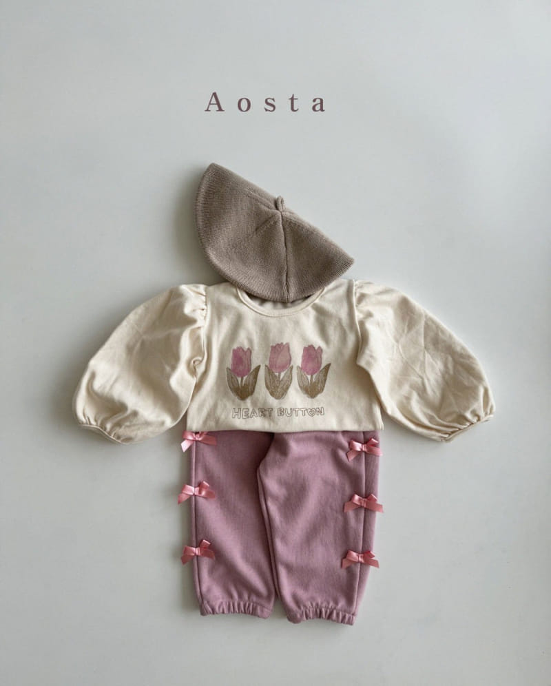 Aosta - Korean Baby Fashion - #onlinebabyboutique - Ribbon Jogger Pants - 11
