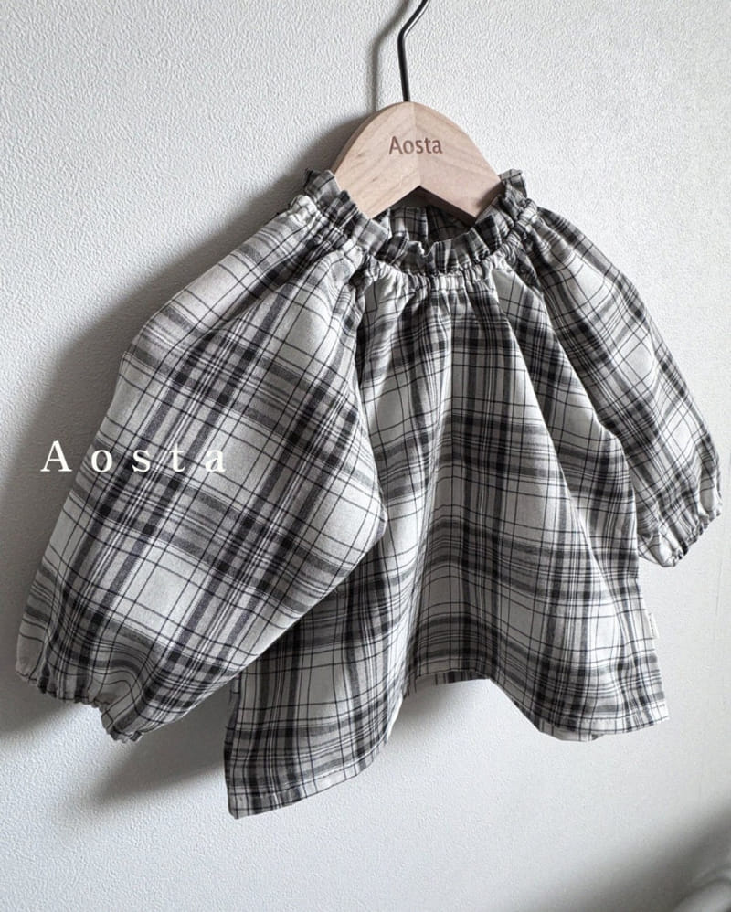 Aosta - Korean Baby Fashion - #babywear - Re Check Blouse - 4