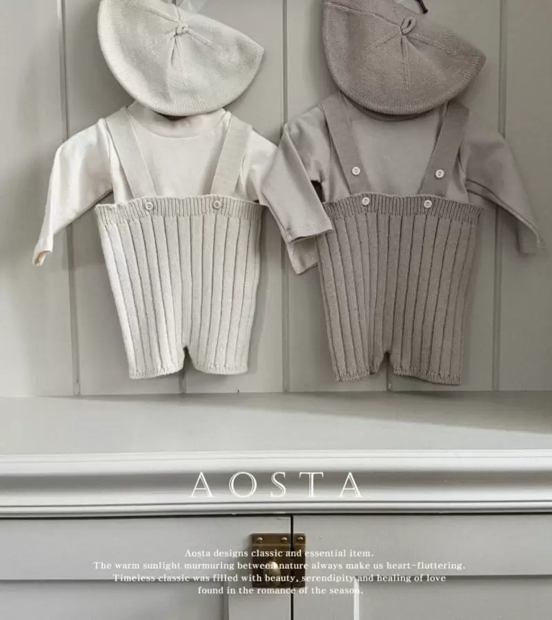 Aosta - Korean Baby Fashion - #onlinebabyboutique - Rib Knit Dungarees - 7